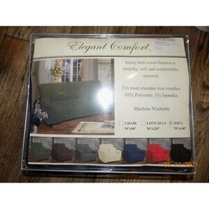 New Elegant Comfort sofa cover navy blue slipcover